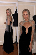 Luxury Silver Rhinestone Shoulder Wrap – Statement Body Jewelry