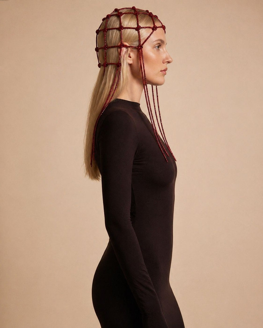 Luxury Rhinestone Macrame Headpiece – Hair Jewelry