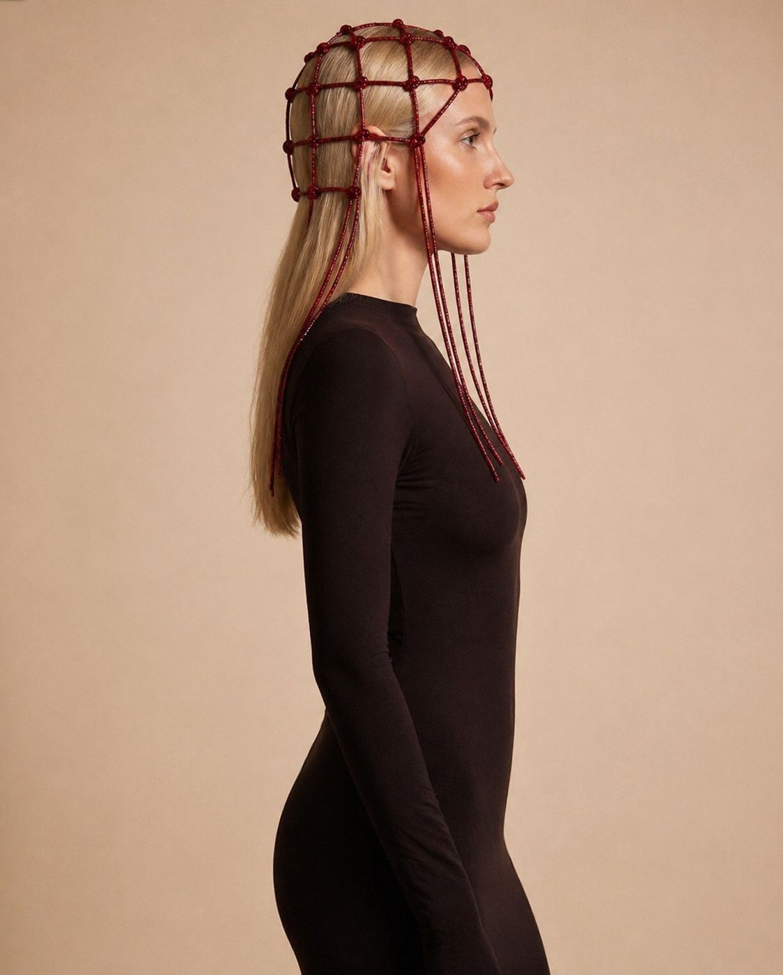 Luxury Rhinestone Macrame Headpiece – Hair Jewelry