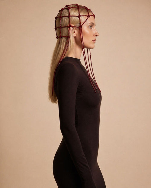 Luxury Rhinestone Macrame Headpiece – Hair Jewelry