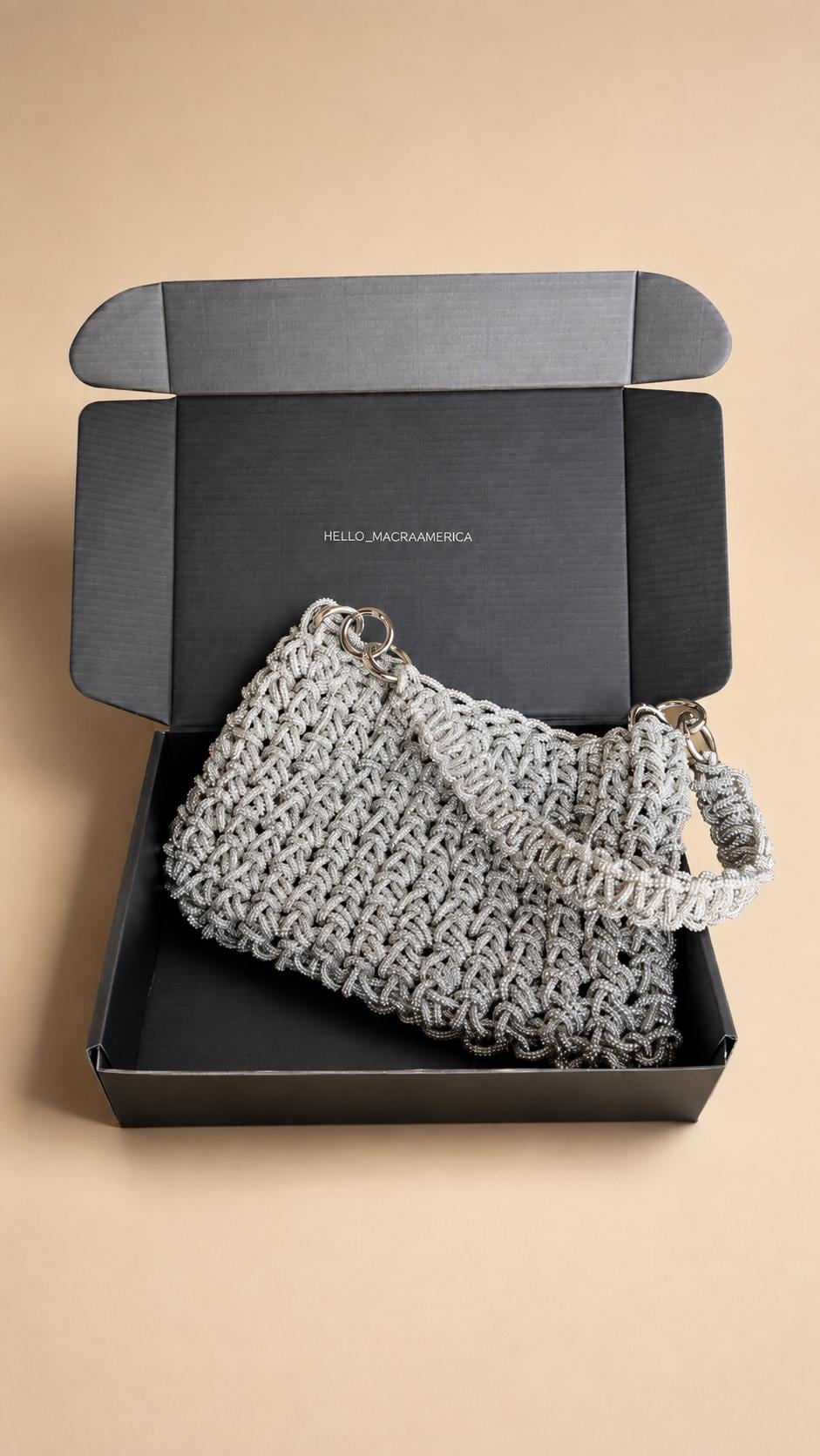 Rhinestone Evening Bag, Crystal Crochet Purse, Sparkly Shoulder Handbag, Wedding Party Accessory